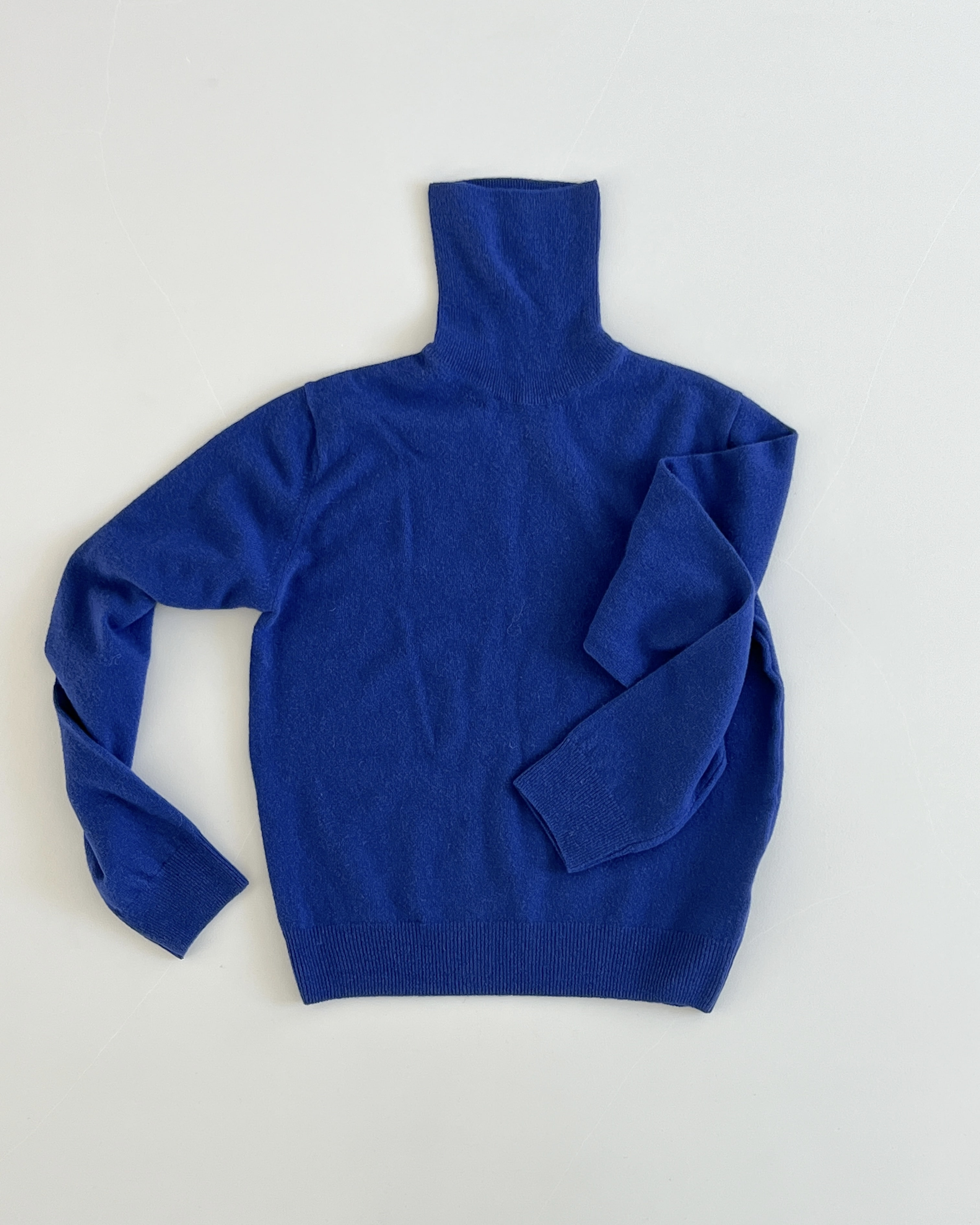 royal blue turtleneck knit